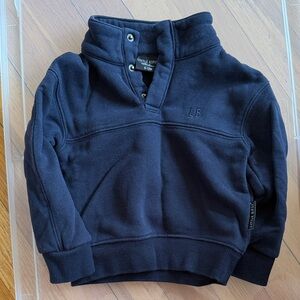 Little bipsy 6-12mo navy Pullover with Button Collar